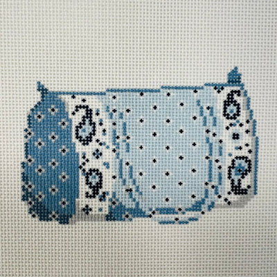 French Duffle Bag - blue Needlepoint Canvas