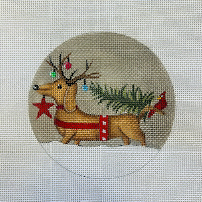 Doxon - Reindeer's Load Ornament Needlepoint Canvas