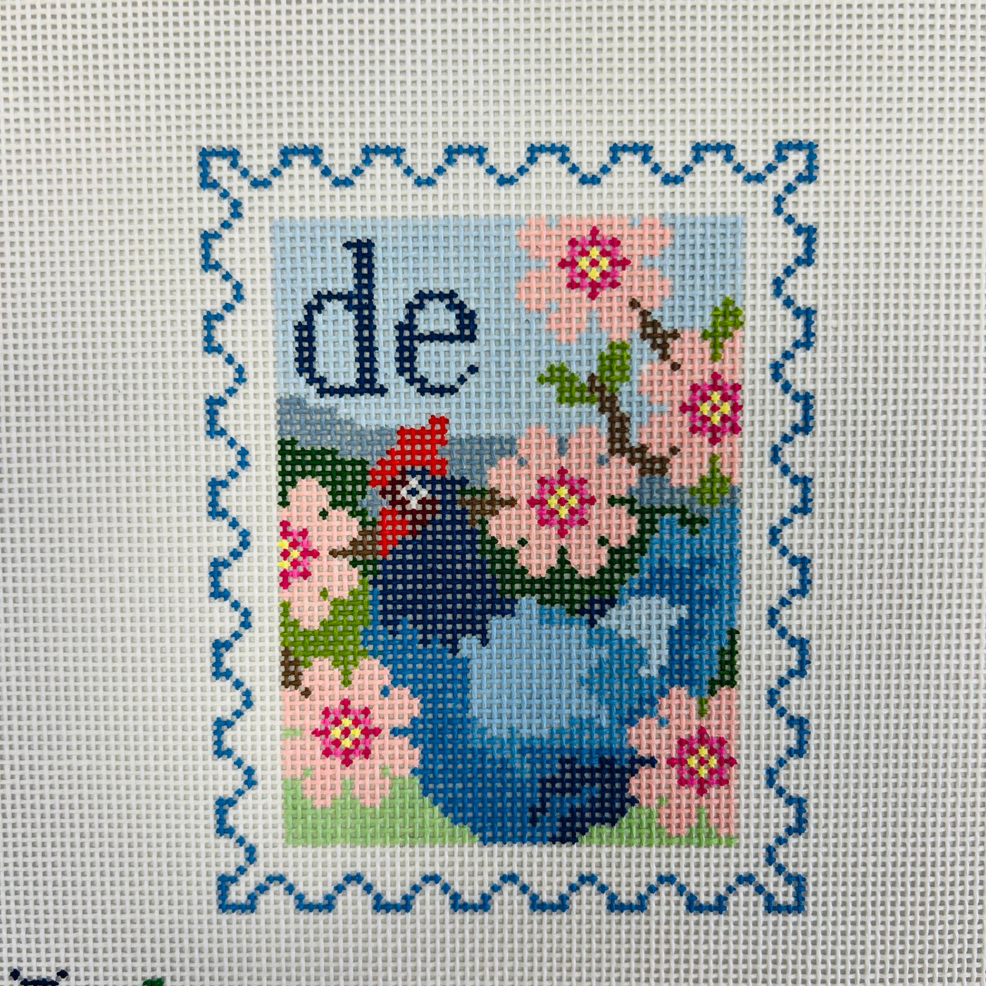 Delaware Stamp Needlepoint Canvas