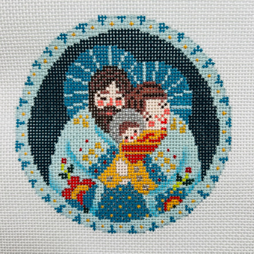 Jesus, Mary and Joseph Ornament Needlepoint Canvas