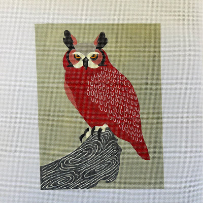 HORNED OWL Needlepoint Canvas