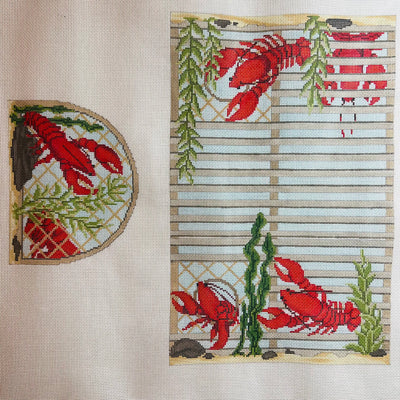 Large Lobster Trap - curved top Needlepoint Canvas