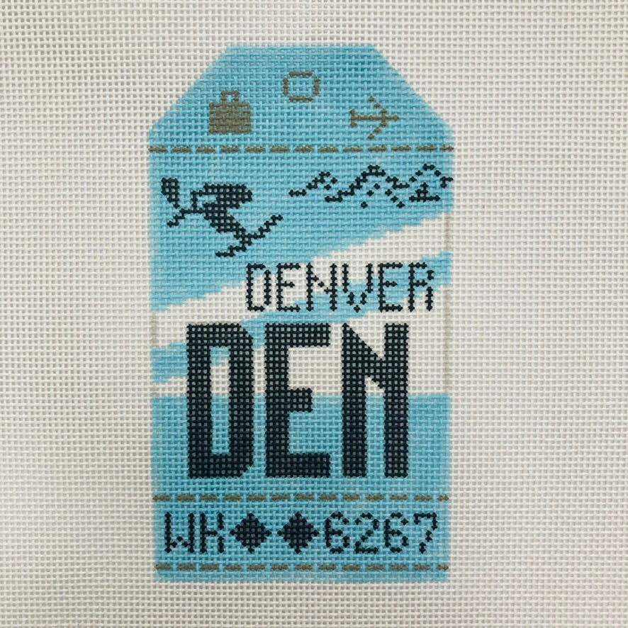 Denver Retro Travel Tag