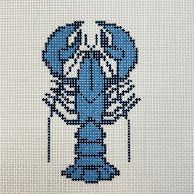 Blue Lobster on 13 mesh Needlepoint Canvas