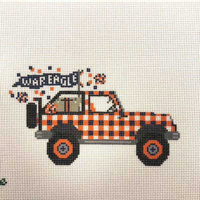 Auburn Jeep Needlepoint Canvas