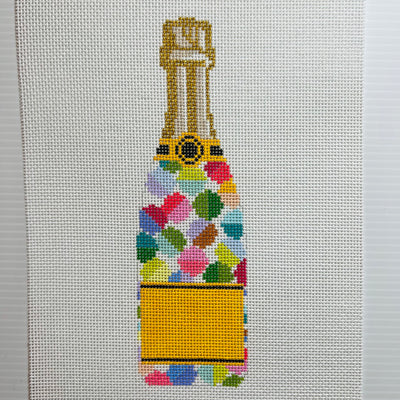 Veuve Bottle - ECS Dots Needlepoint Canvas