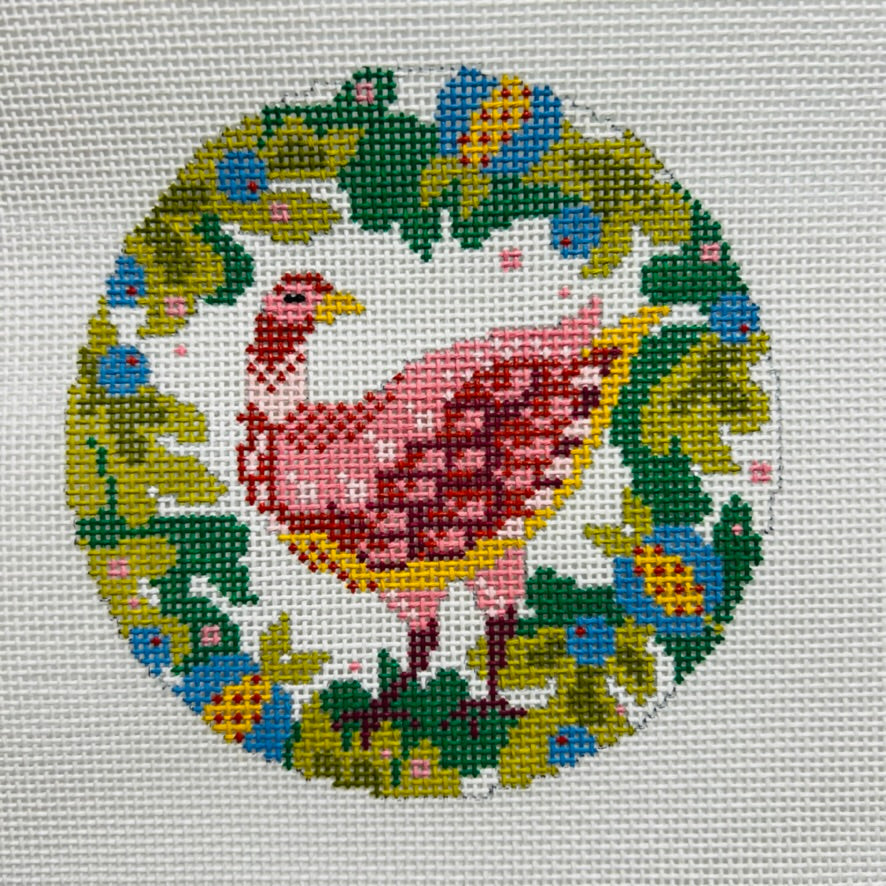 Christmas Pheasant Ornament Needlepoint Canvas