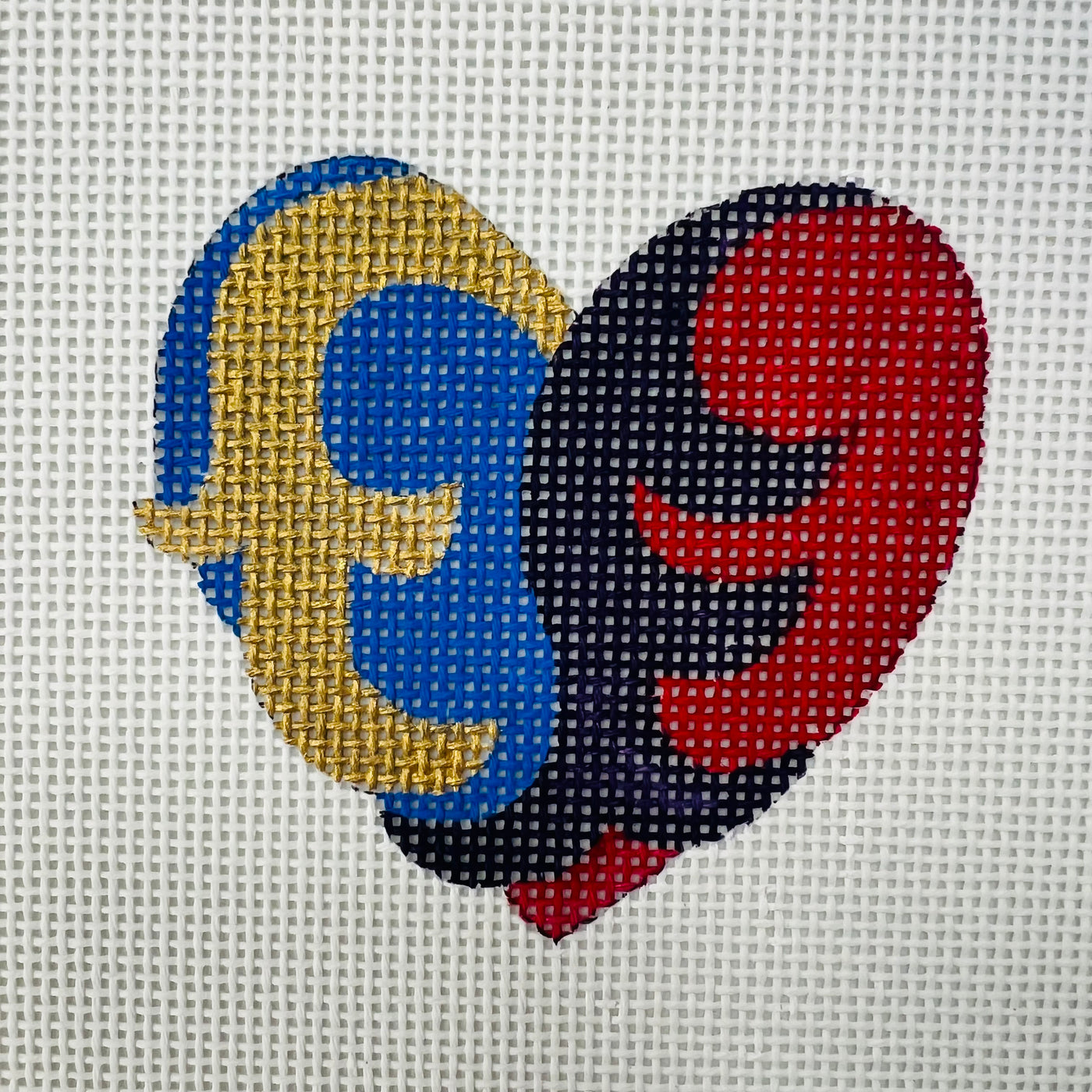 Blue Red Heart  Insert