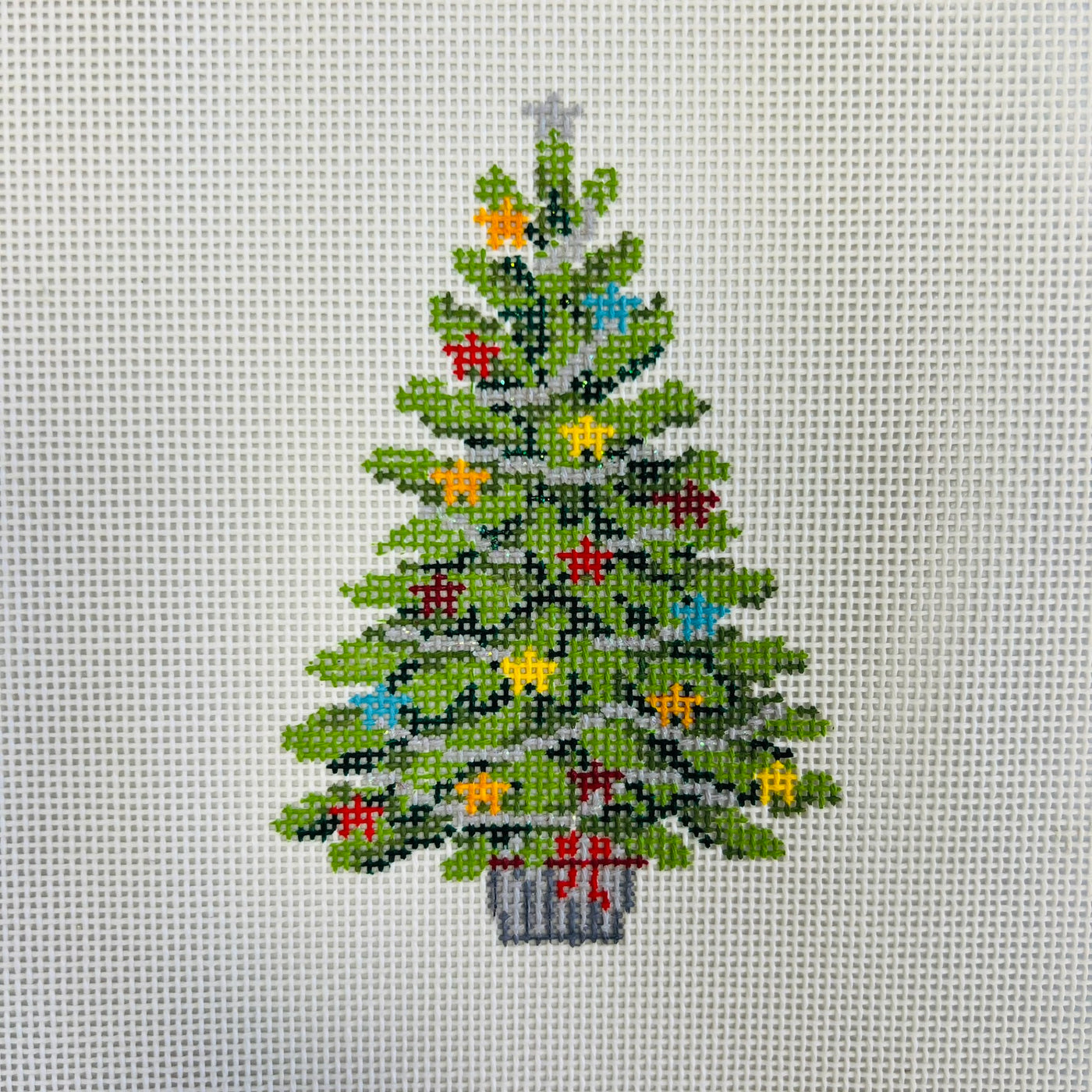 Star Tree Ornament Needlepoint Canvas