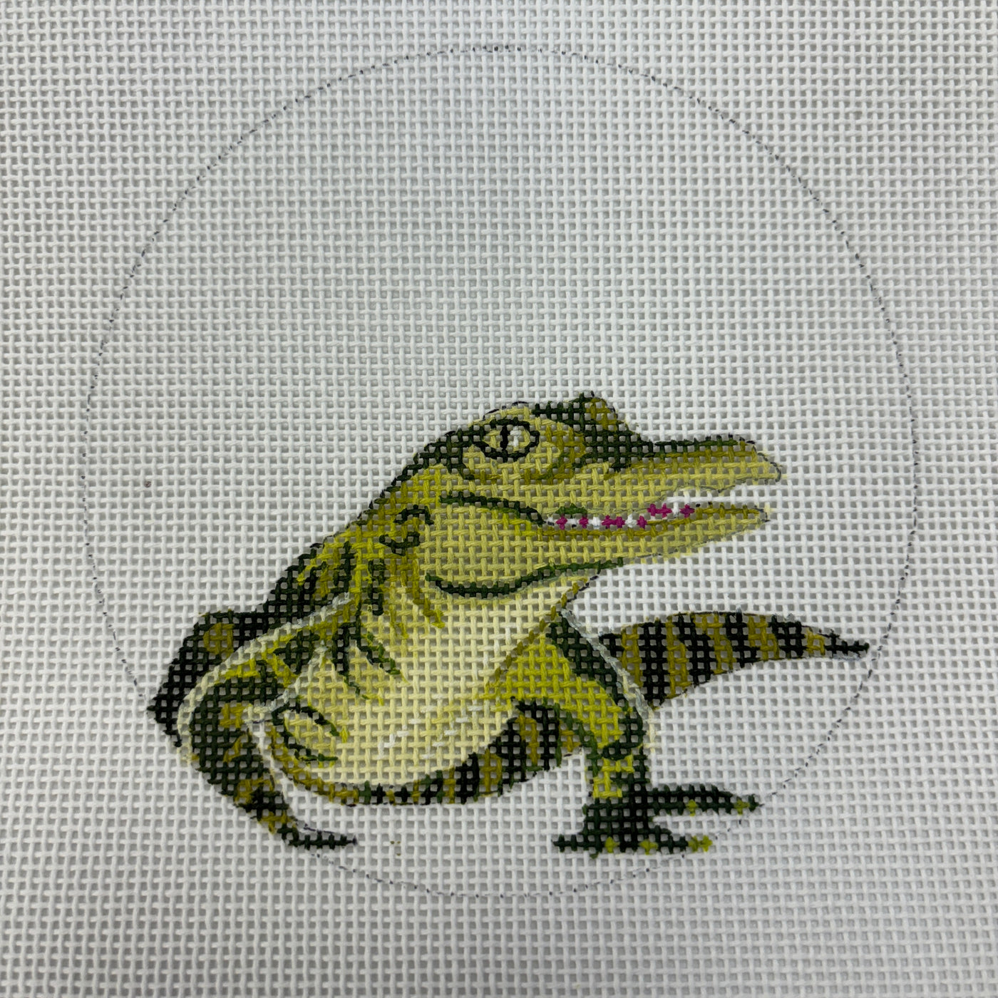 Baby Crocodile Needlepoint Canvas