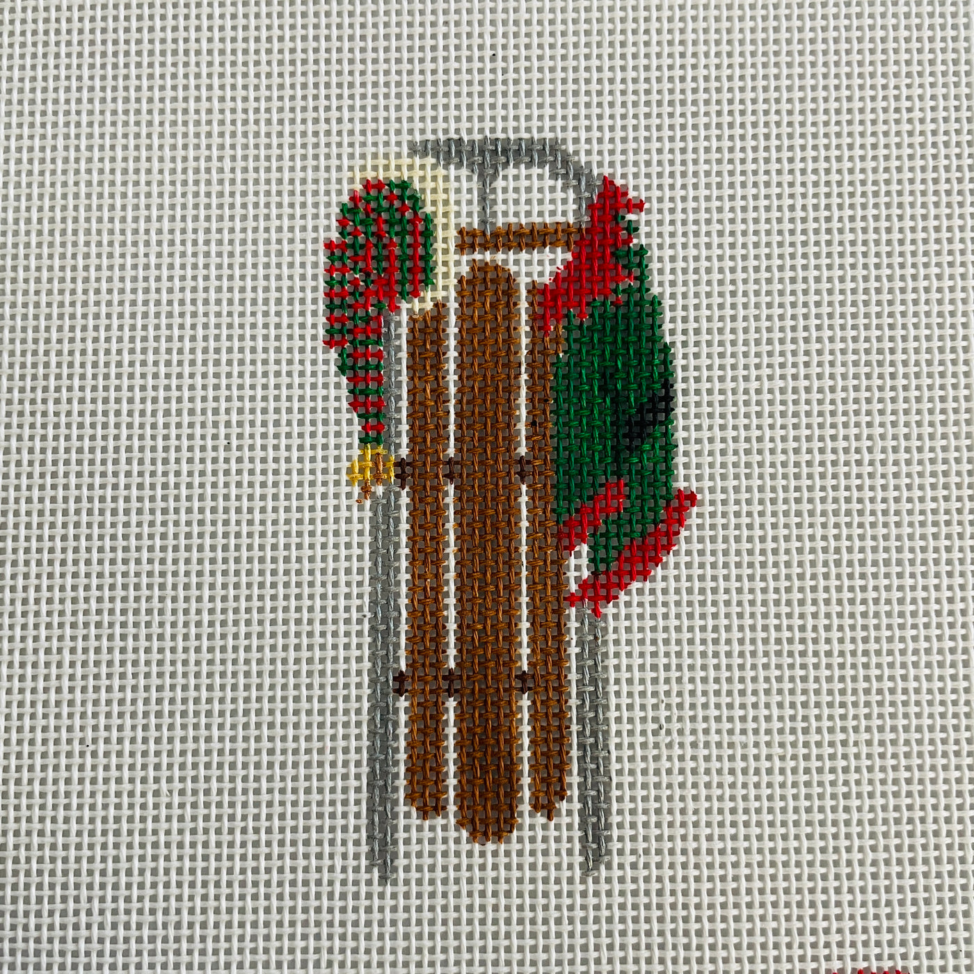 Elf Sled Needlepoint Canvas