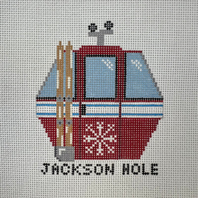 Jackson Hole Ski Gondola Needlepoint Canvas