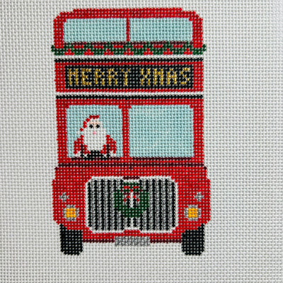 Double Decker Bus Needlepoint Canvas