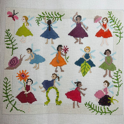 Woodland Fairies Needlepoint Canvas