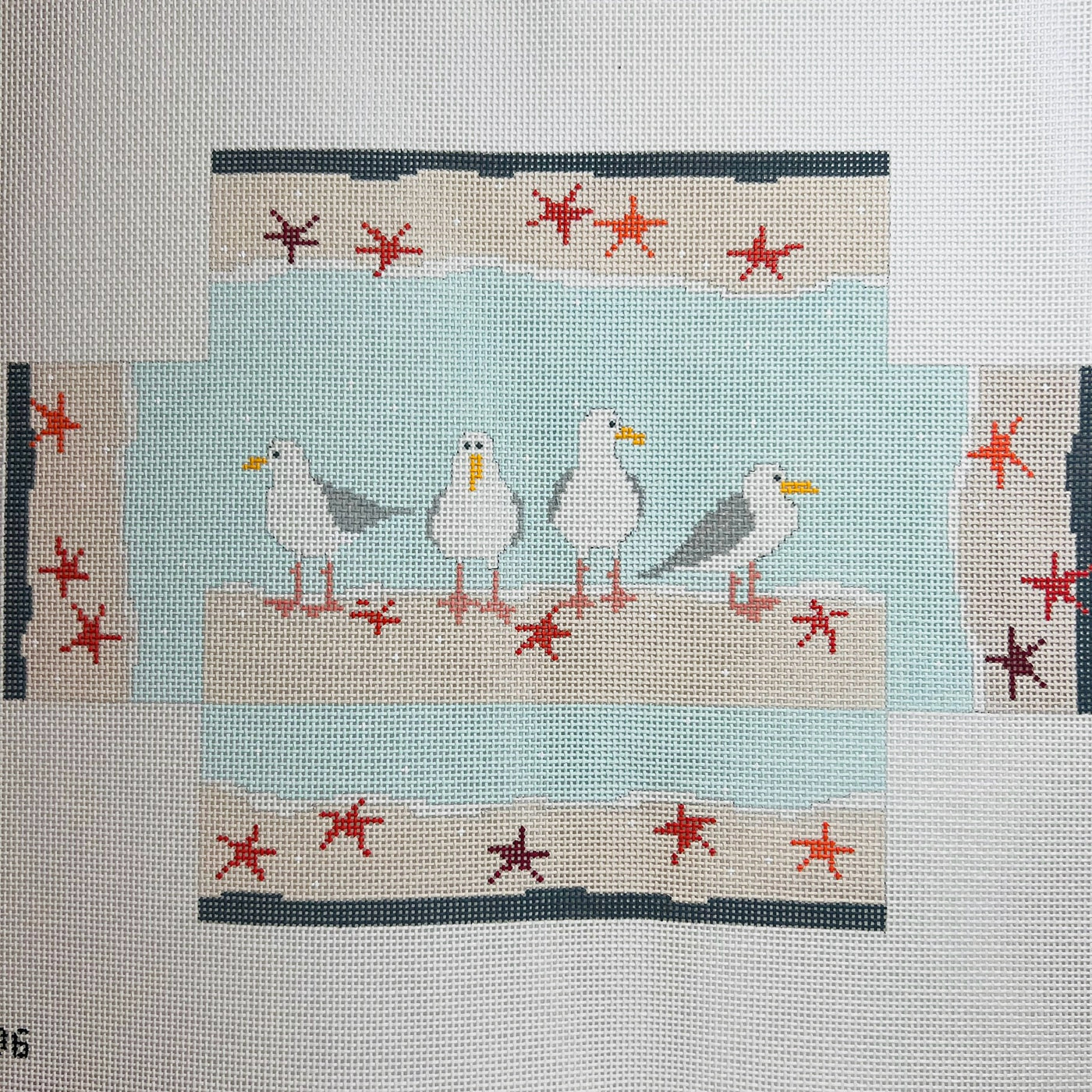 Seagulls Brick Cover Needlepoint Canvas