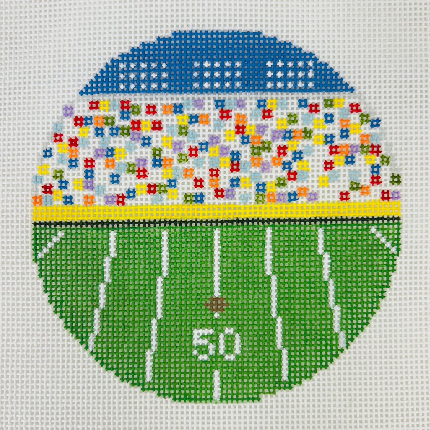 Football Field Ornament with Stitch Guide