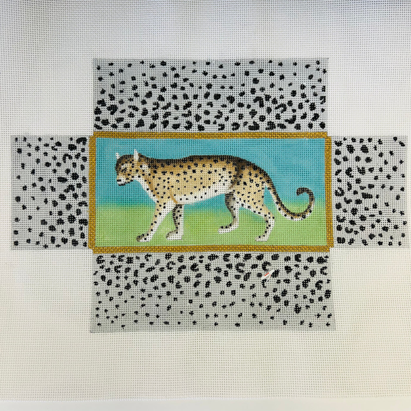 Leopard Brick Cover Needlepoint Canvas