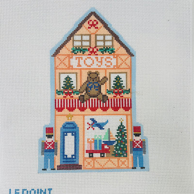 Christmas Village Toy Shop Needlepoint Canvas