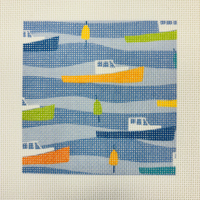 Boats Coaster Needlepoint Canvas