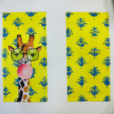 Bubble Gum Giraffe Eyeglass Case Needlepoint Canvas