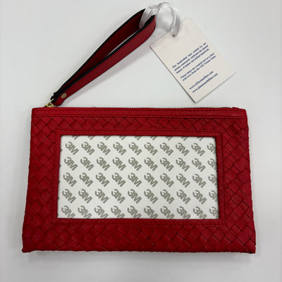 Woven Leather Self-Finishing Clutch in 3 Colors