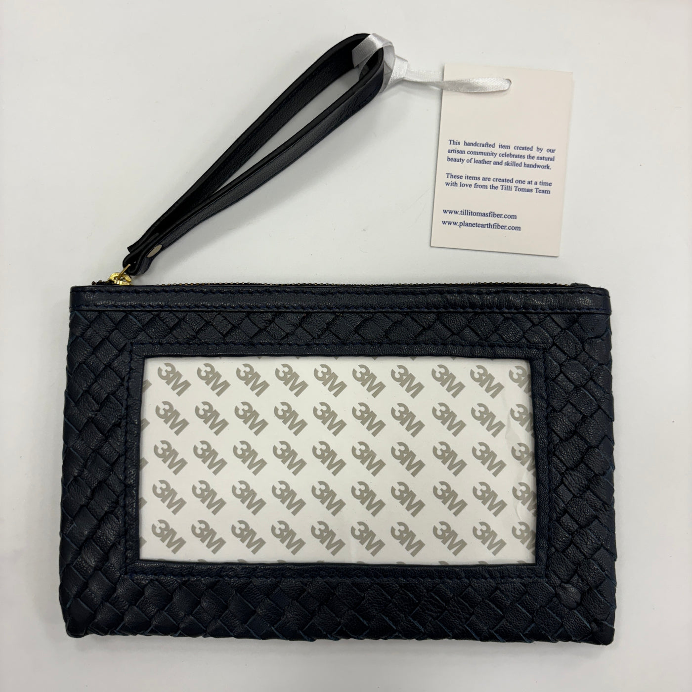 Woven Leather Self-Finishing Clutch in 3 Colors