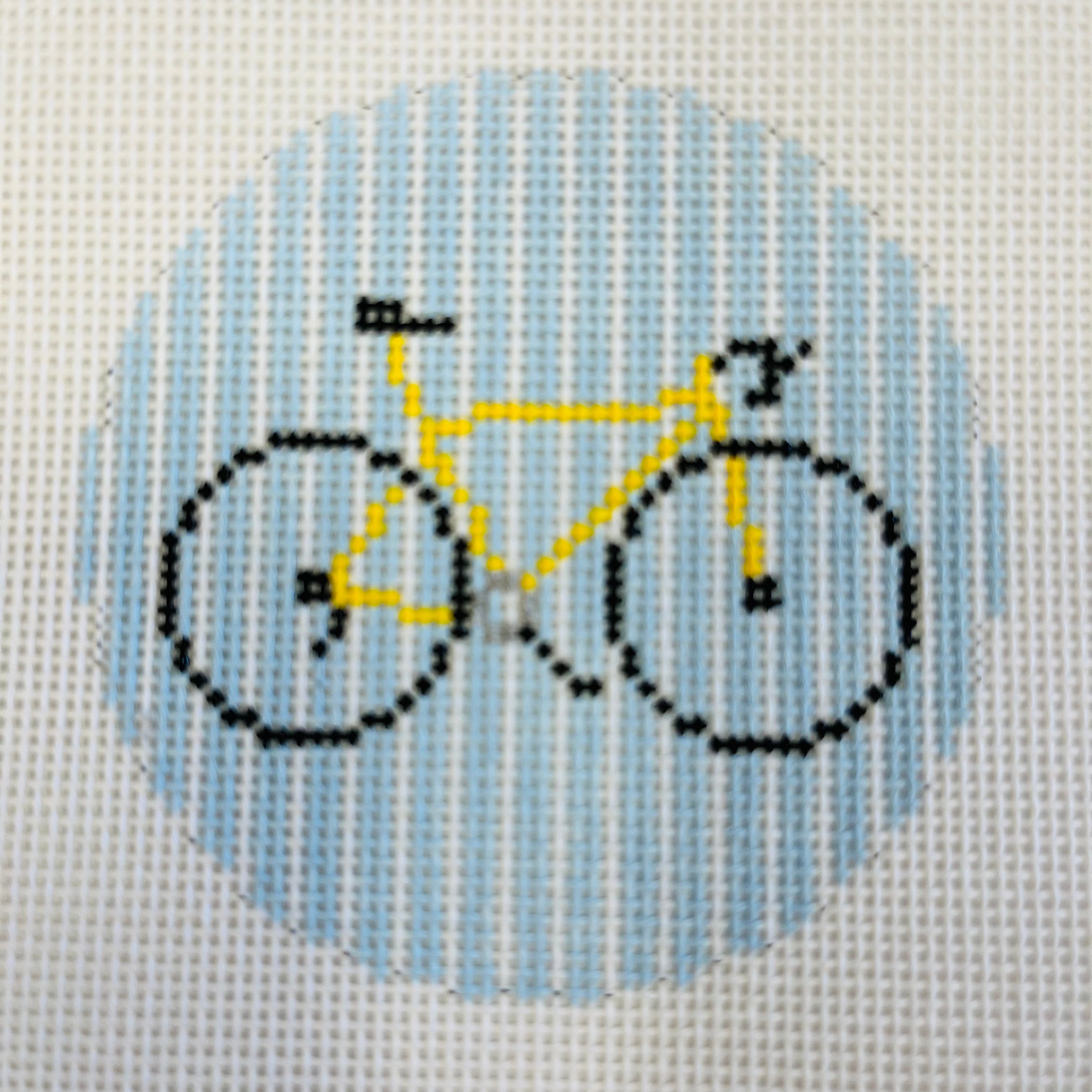 Road Bike Ornament Needlepoint Canvas – Bargello Needlepoint