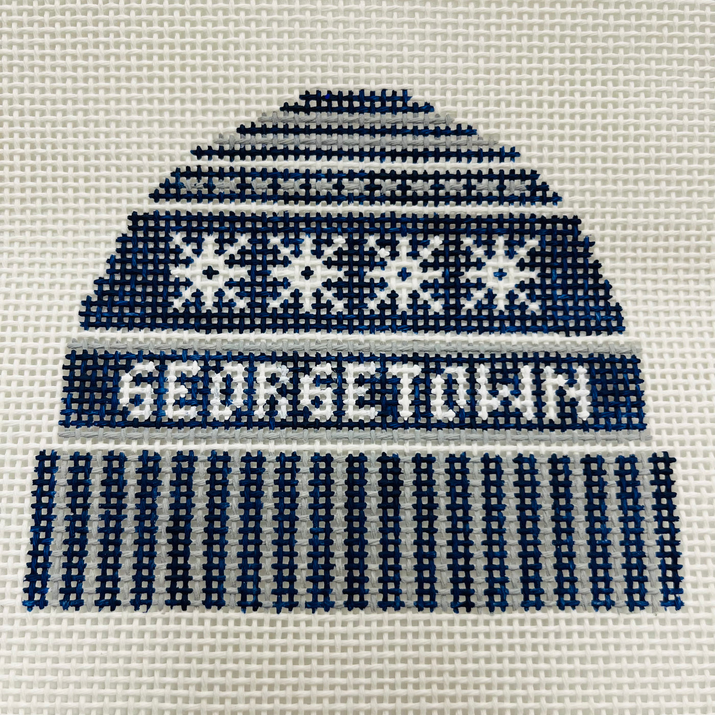 Georgetown Hat Ornament Needlepoint Canvas