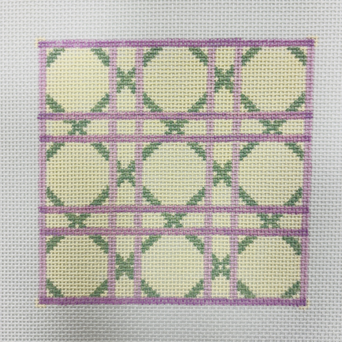 Lavender Cane Coaster /InsertNeedlepoint Canvas