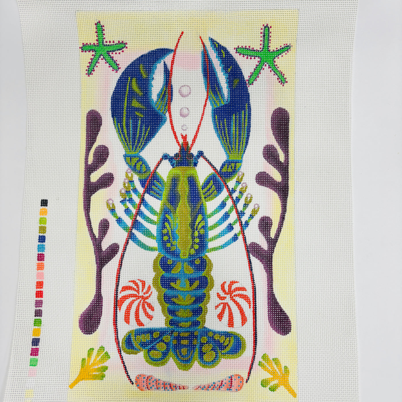 Pearl Collecting Lobster Needlepoint canvas