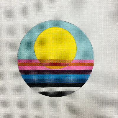 Sunrise Round - Ornament Size Needlepoint Canvas