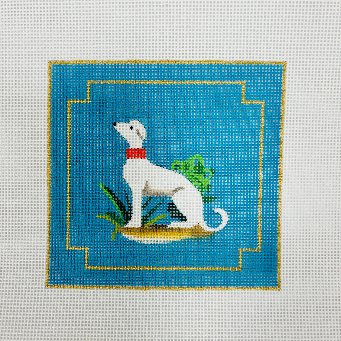 White Greyhound Coaster Needlepoint Canvas 42 of 70 characters used  Meta description Size: 4" x 4" / 18 Mesh      23 of 320 characters used  URL handle white-greyhound-coaster Status Status  Draft Draft Publishing Sales channels  Incomplete Online Store  Incomplete Google & YouTube  Incomplete Point of Sale, Facebook & Instagram, Pinterest, and 1 more  Markets  Incomplete International and United States  Insights Last 90 days Sold 1 unit to 1 customer for $52.80 in net sales. Product organization Product t