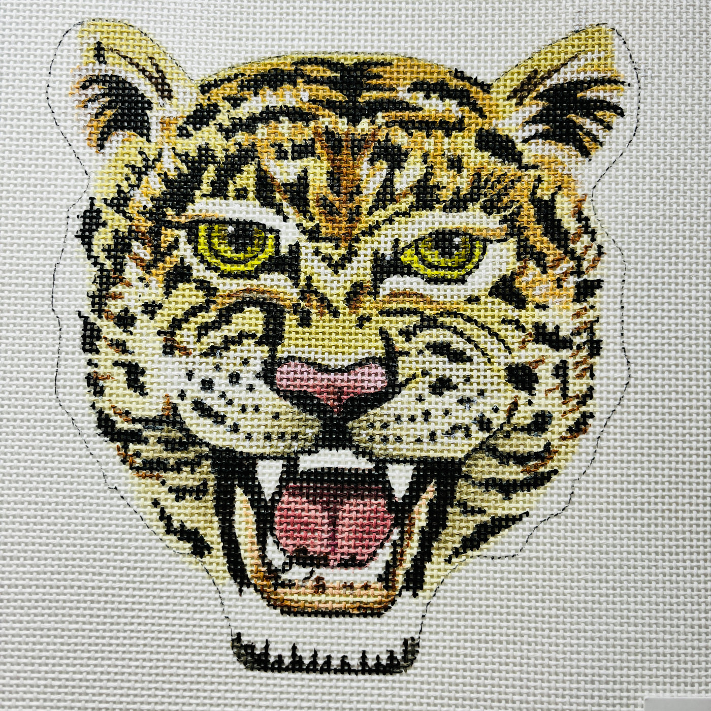 Wildcat Head Needlepoint Canvas