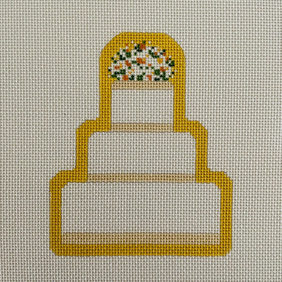 Abby Wedding Cake needlepoint canvas - Bargello Needlepoint