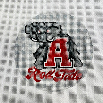 Alabama University Roll Tide Ornament needlepoint canvas - Bargello Needlepoint