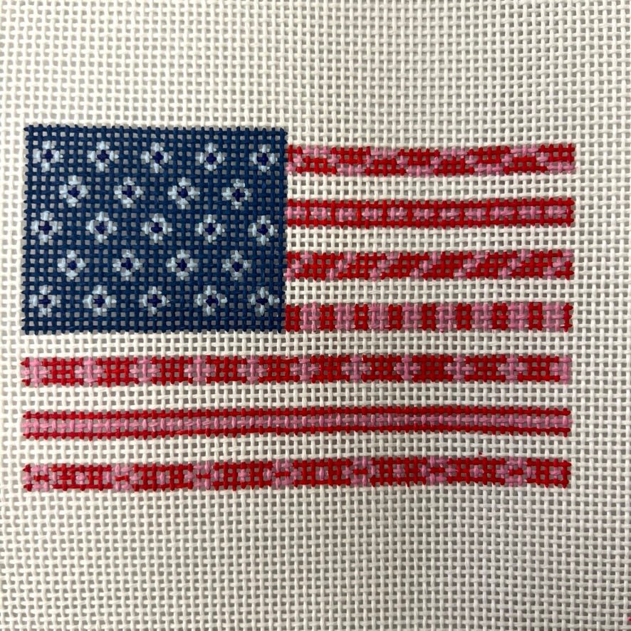 American Flag Passport Insert needlepoint canvas - Bargello Needlepoint