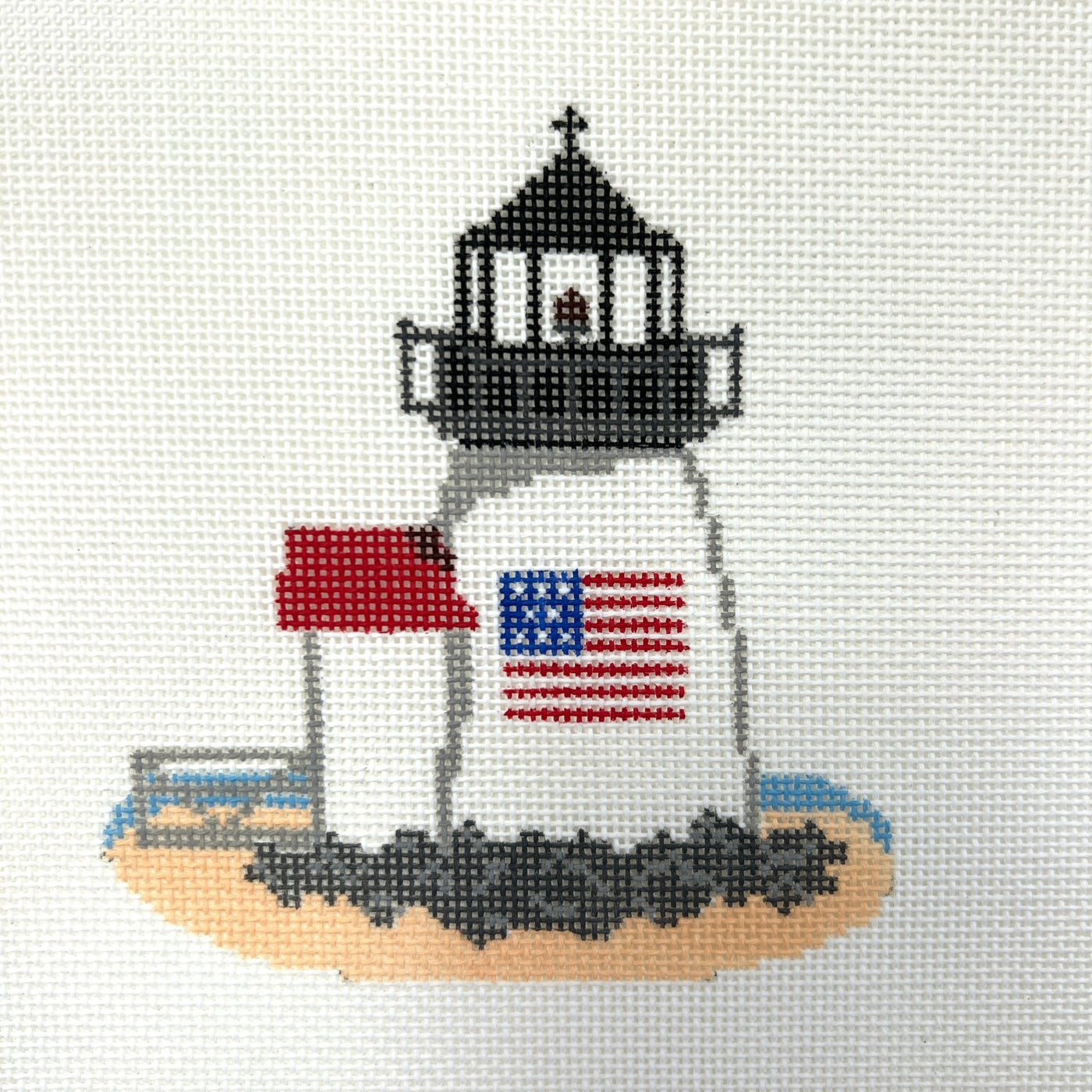 American Lighthouse needlepoint canvas - Bargello Needlepoint