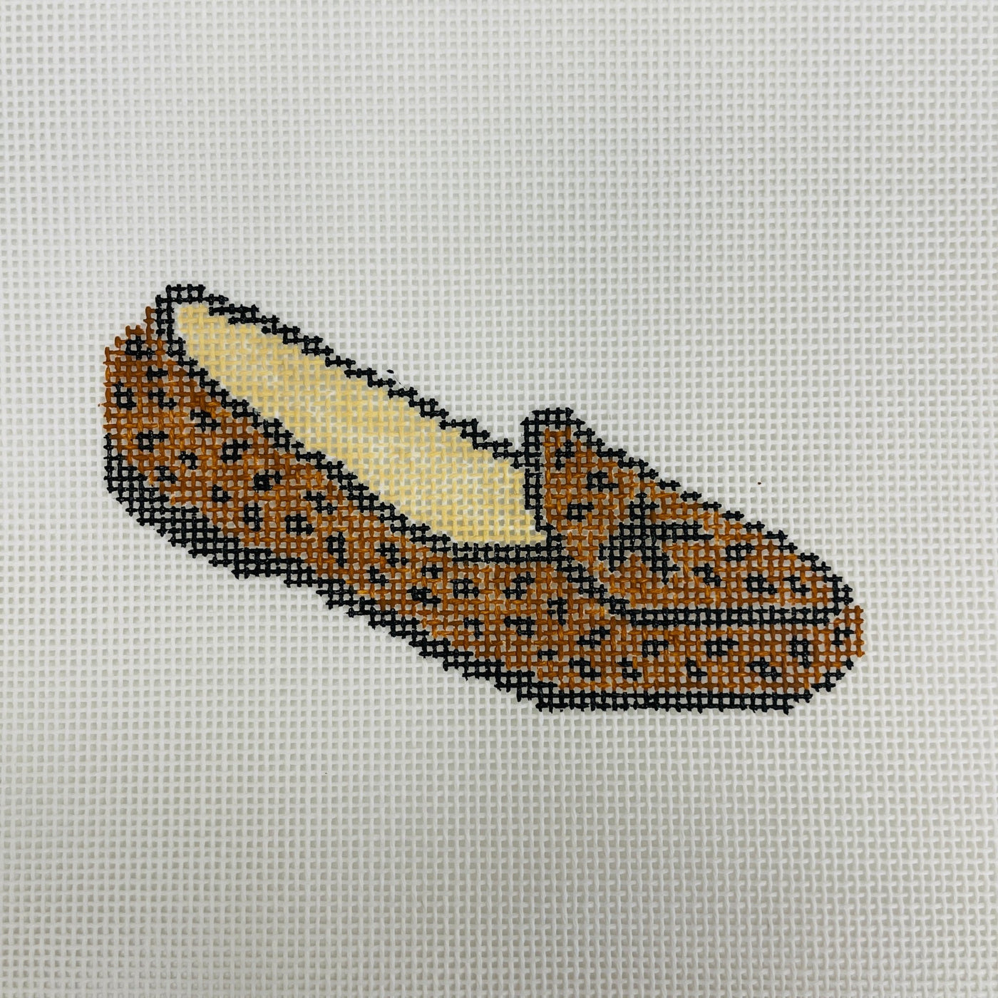 Animal Print Belgian Loafer Ornament Size needlepoint canvas - Bargello Needlepoint