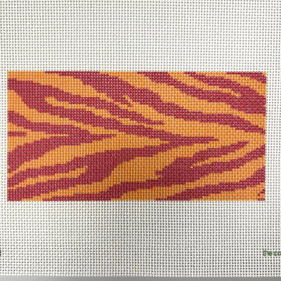 Animal Skin Orange and Pink Eyeglass Case needlepoint canvas - Bargello Needlepoint