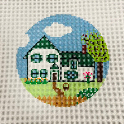 Anne of Green Gables Round/Ornament needlepoint canvas - Bargello Needlepoint