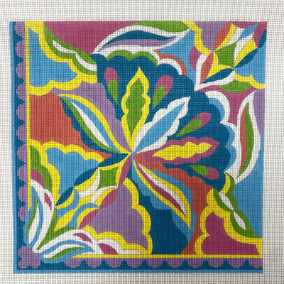 Arabesque - Wildflower needlepoint canvas - Bargello Needlepoint