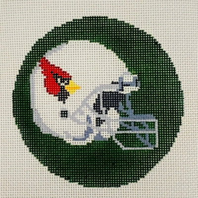 Arizona Cardinals Round needlepoint canvas - Bargello Needlepoint