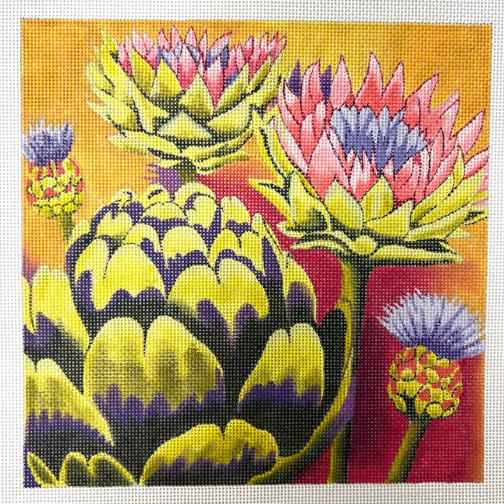 Artichokes needlepoint canvas - Bargello Needlepoint