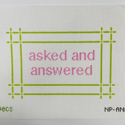 asked & answered needlepoint canvas - Bargello Needlepoint