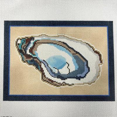 Aw Shucks: Oyster - 13 Mesh needlepoint canvas - Bargello Needlepoint