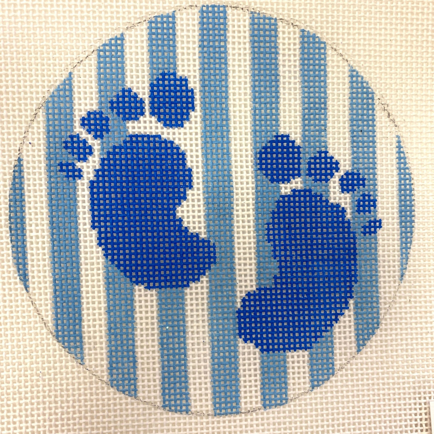 Baby Boy Feet needlepoint canvas - Bargello Needlepoint