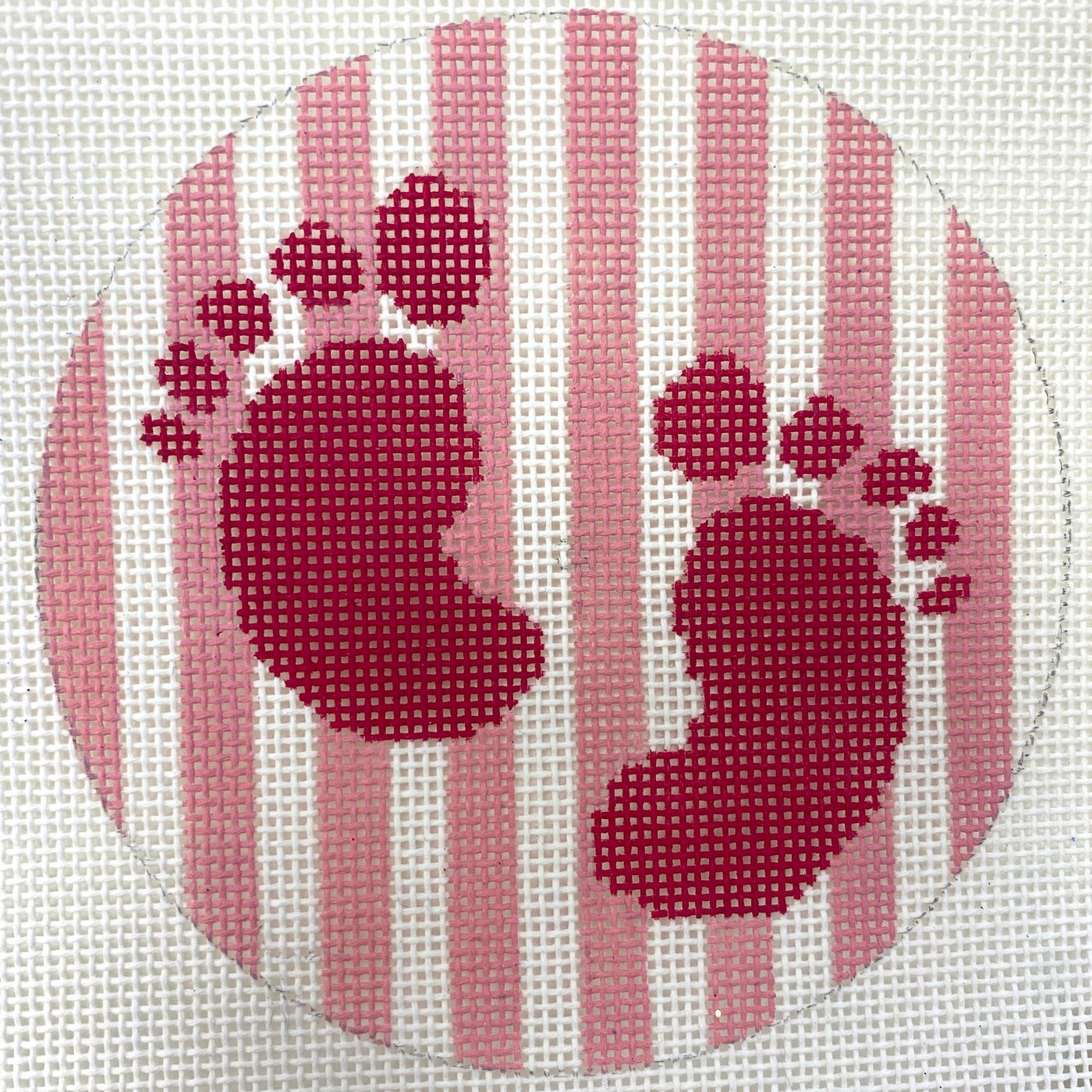 Baby Girl Feet needlepoint canvas - Bargello Needlepoint