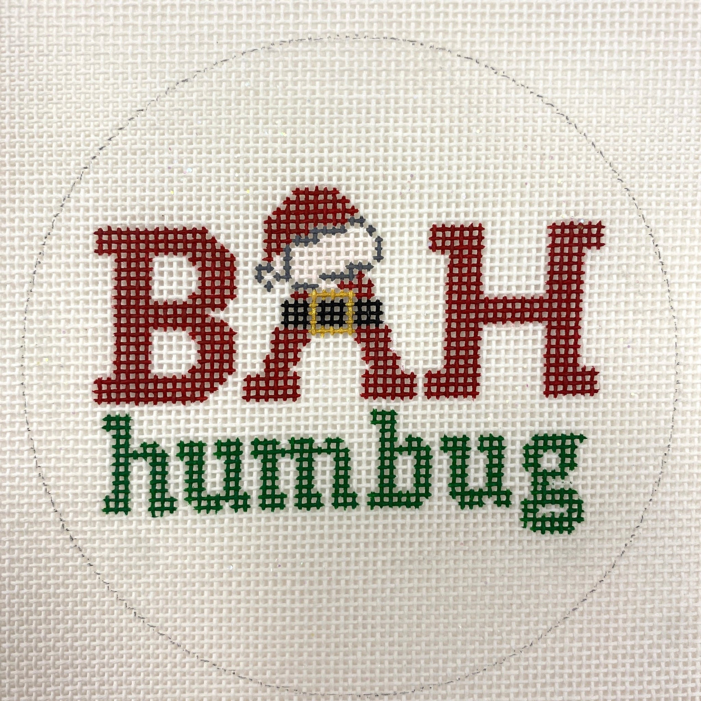 Bah Humbug Ornament needlepoint canvas - Bargello Needlepoint