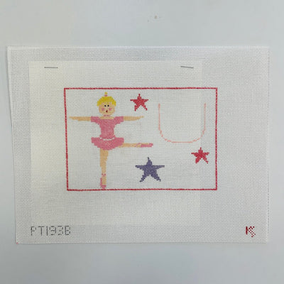 Ballerina Star Tooth Fairy Pillow needlepoint canvas - Bargello Needlepoint