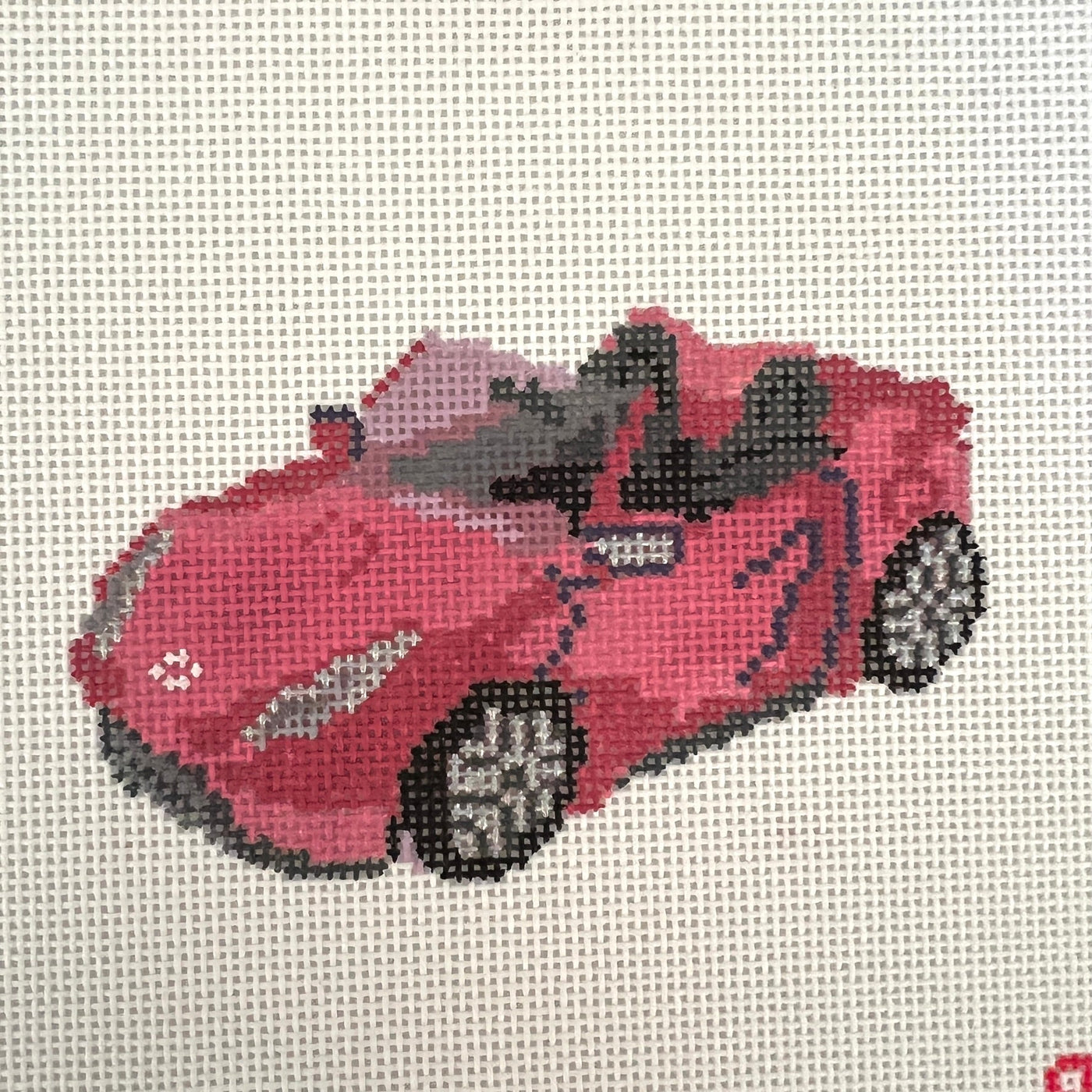 Barbie Car needlepoint canvas - Bargello Needlepoint